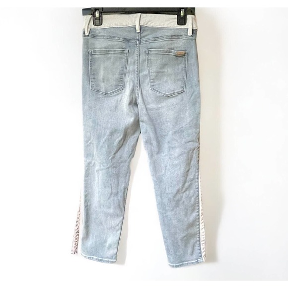 Womens White House Black Market Jean Two Toned Crop 4 Straight Leg High Rise - Picture 3 of 10